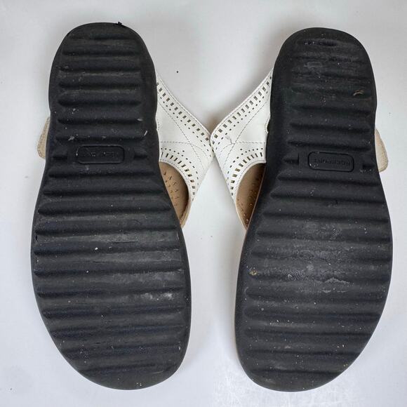 Rockport Ridge Cutout Sandal Thong Women's Size 8.5 White Boho Beach Comfy - Picture 5 of 9